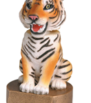 MASCOT BOBBLEHEAD RESIN, TIGER - 6"