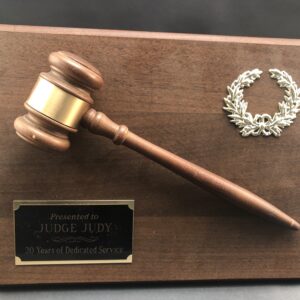 GAVEL PLAQUE 9X12 WALNUT PLAQUE
