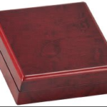 3 3/4" x 3 3/4" Rosewood Finish Medal Box