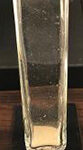 Clear 7" tall Square Glass Flower Vase