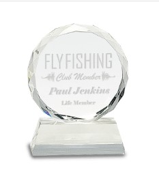 Round Facet Crystal on Pedestal Base