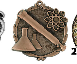 1.3/4" & 2.1/2" Wreath medals, 2" XR Medals