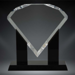 DIAMOND ON BLACK BASE, CLEAR