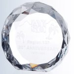 Gem-Cut Circle Optic Crystal