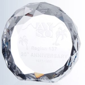 Gem-Cut Circle Optic Crystal