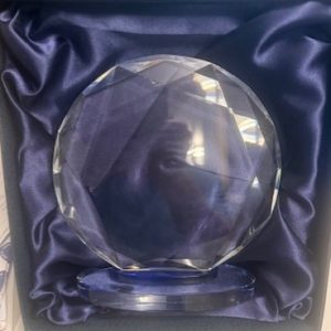 Clear Crystal Octagon on Clear Pedestal BaseClear Crystal Octagon on Clear Pedestal Base